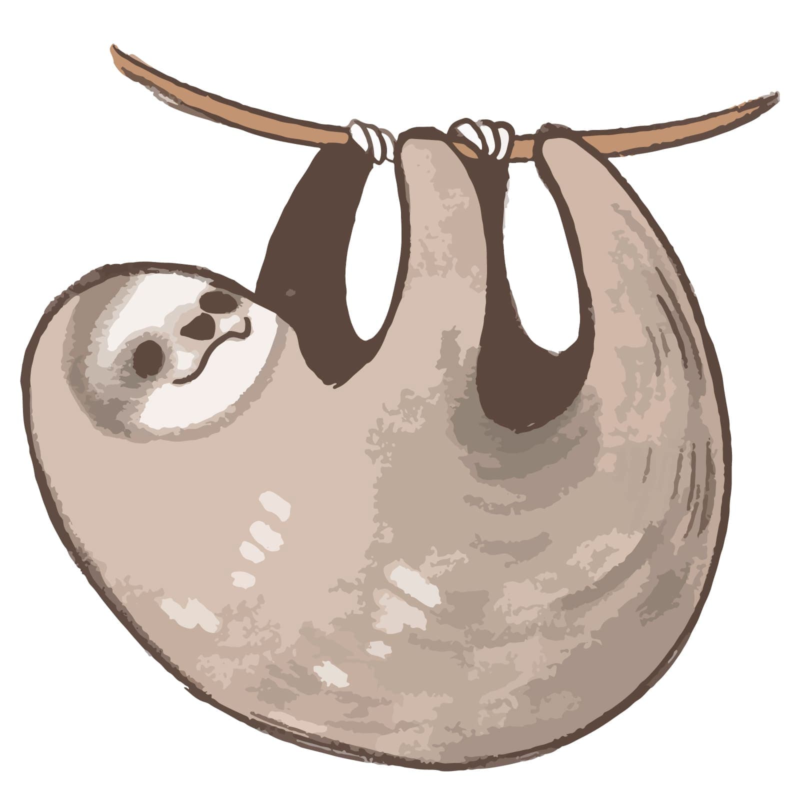 怠惰を象徴するナマケモノのイラスト