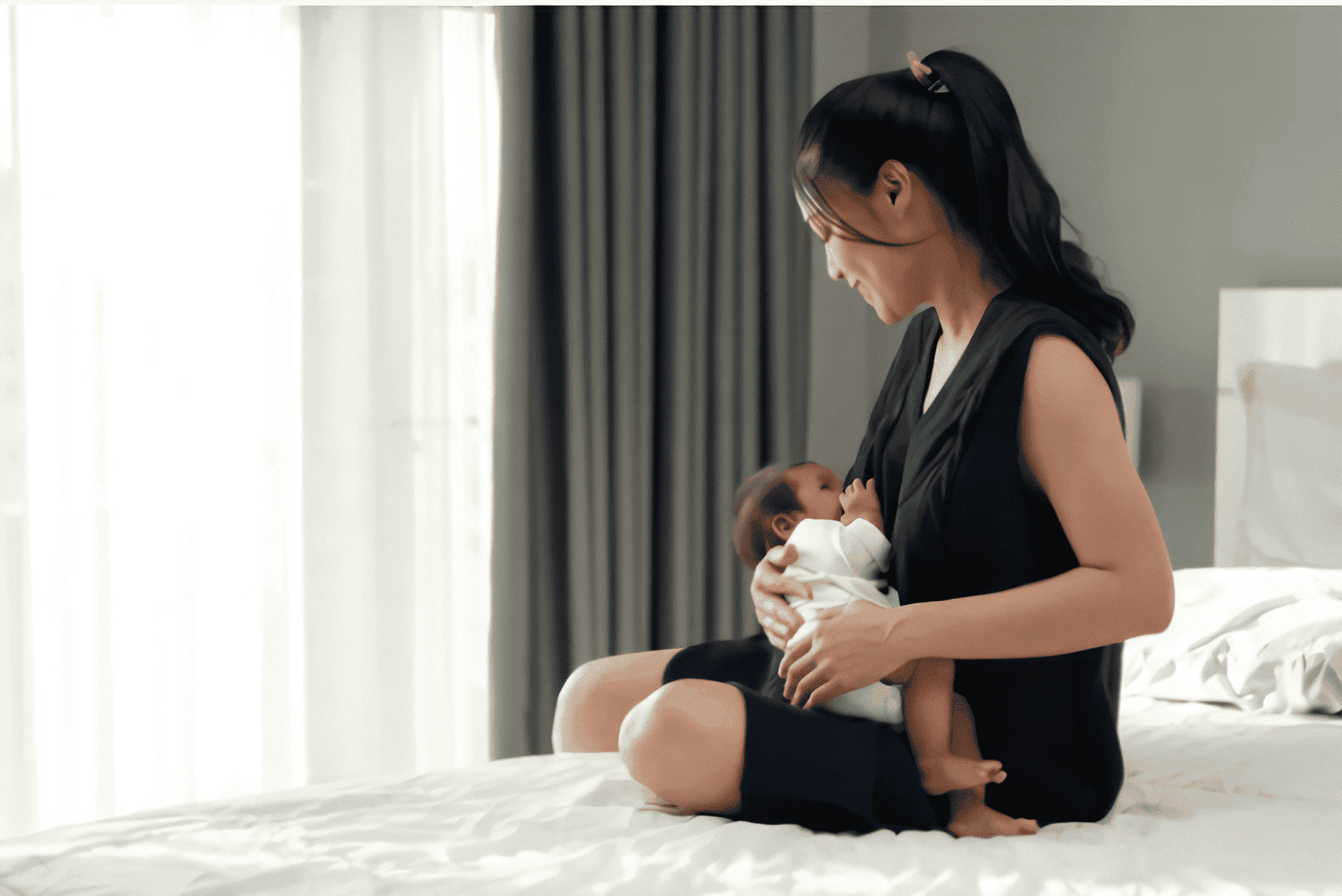 授乳中の女性、D-MERの症状は出ていない様子