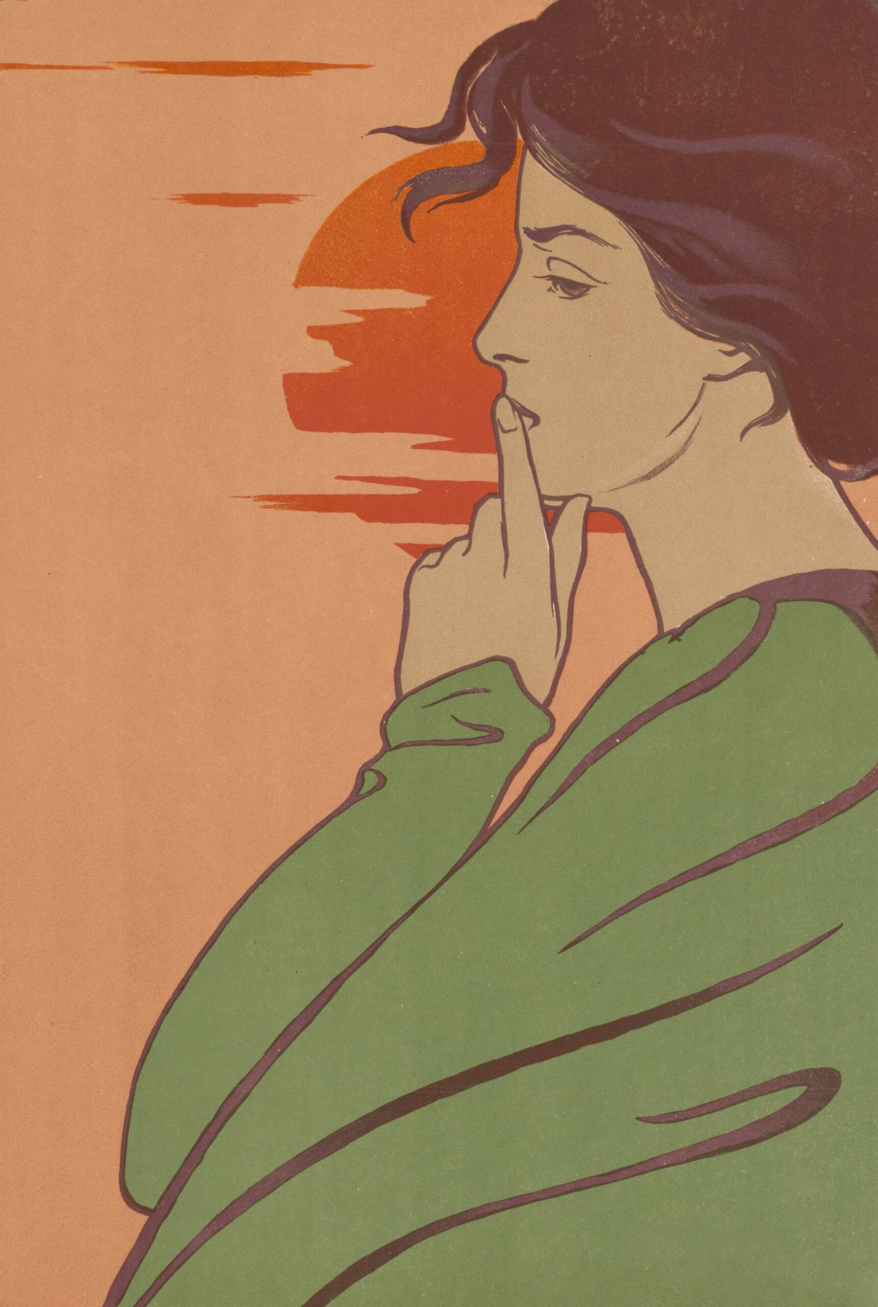 心にも栄養は必要ということを表した絵画の女性